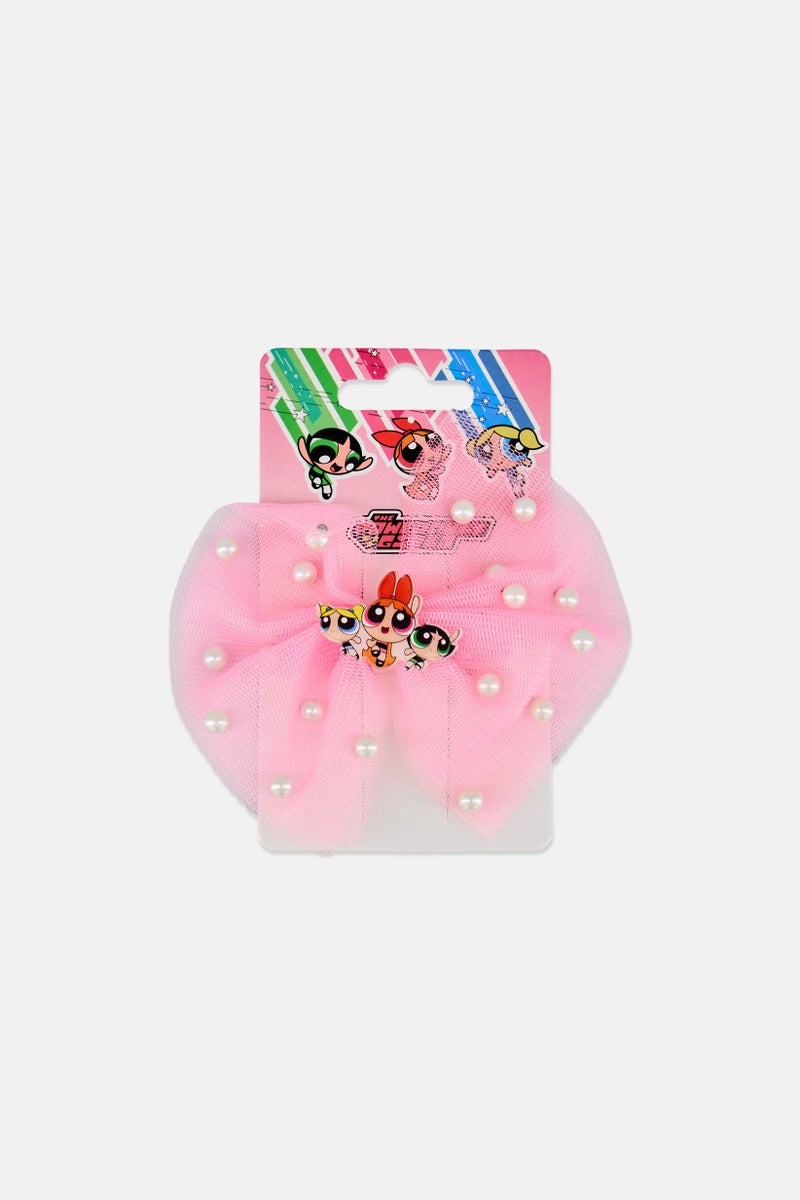 The Powerpuff Girls Kids Girl Fancy Hair Bow Clip, Pink - Image 1