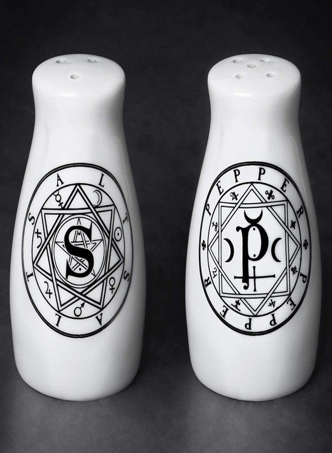 Alchemy Gothic MRSP1 S & P Salt & Pepper Shaker Set White - Image 2