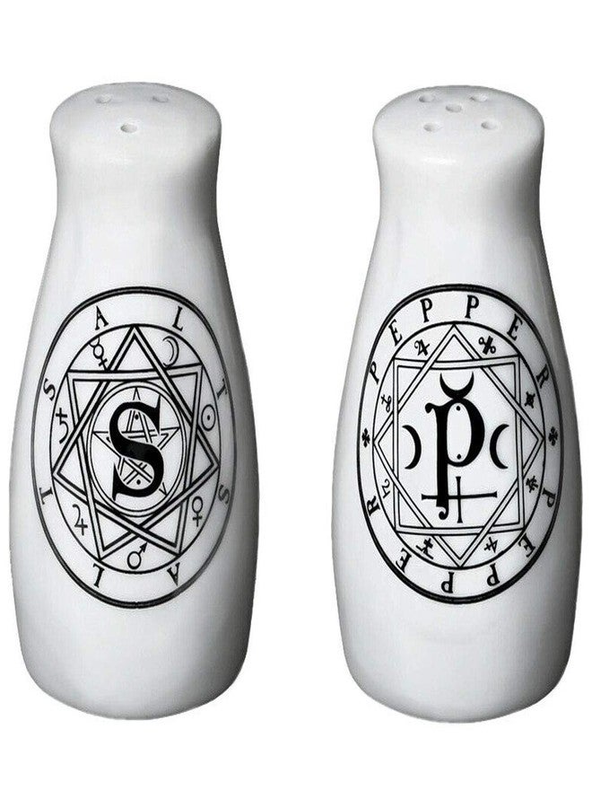 Alchemy Gothic MRSP1 S & P Salt & Pepper Shaker Set White - Image 1