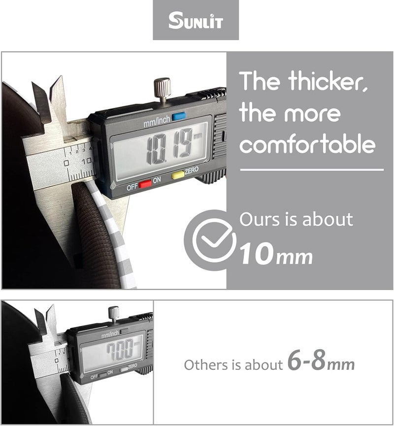 Sunlit Set of 2 Anti Fatigue Kitchen Floor Mat, Non Slip Waterproof Comfort Standing Mat, 0.4 Inch Thick Cushioned Farmhouse Kitchen Rug Runner, Gray and White Buffalo Plaid(Size:17"x28"&17"x47") - Image 2