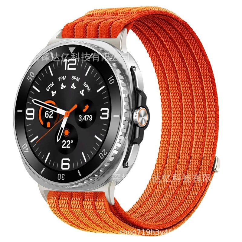 Adjustable Loop Strap Smartwatch Band Compatible with Samsung Galaxy Watch 8 with Fit Replacement Strap in Green Nylon - Image 5