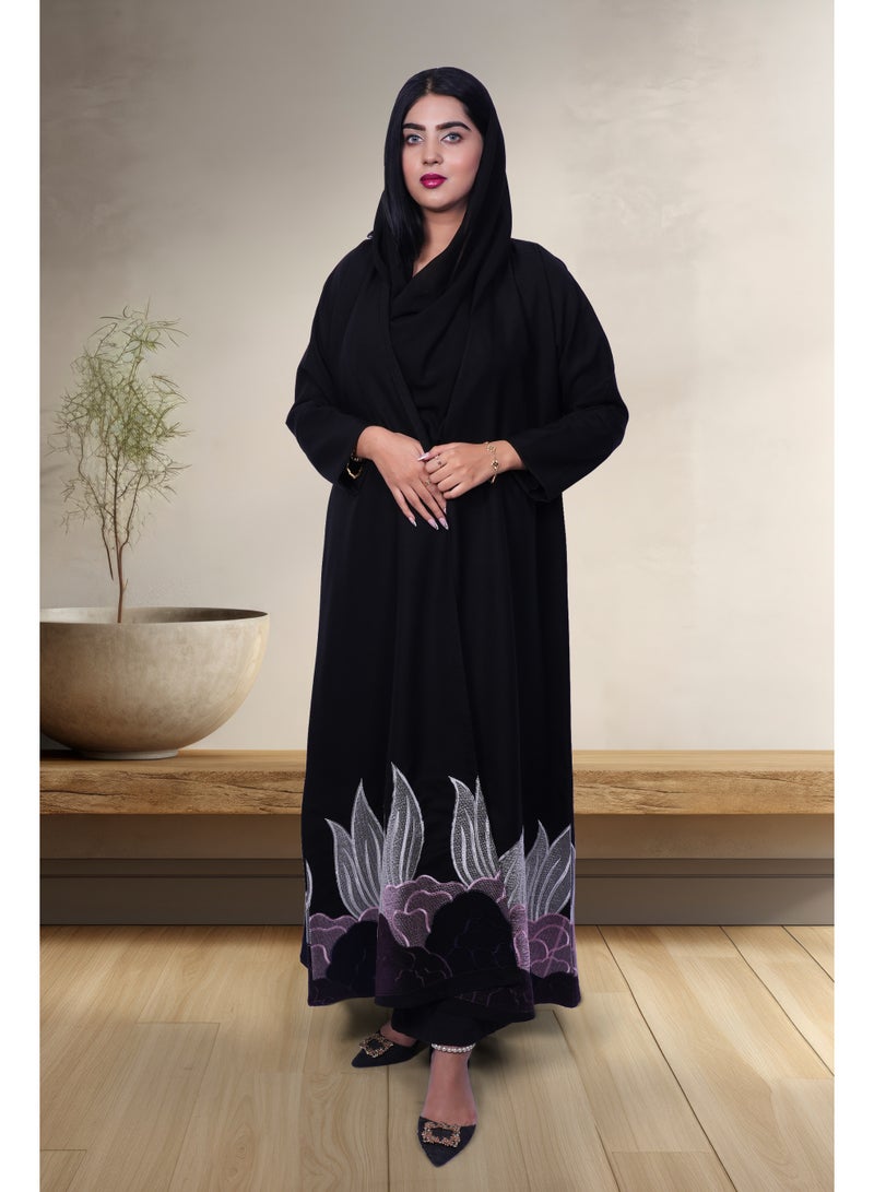 فاشون لاين عباية أنيقة مزينة بالزهور - Image 1