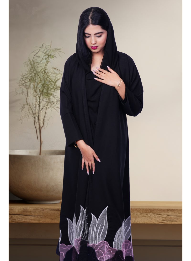 فاشون لاين عباية أنيقة مزينة بالزهور - Image 5