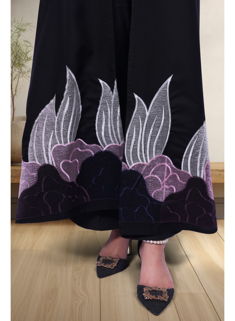 فاشون لاين عباية أنيقة مزينة بالزهور - Image 4