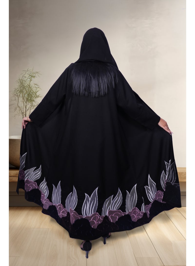 فاشون لاين عباية أنيقة مزينة بالزهور - Image 2