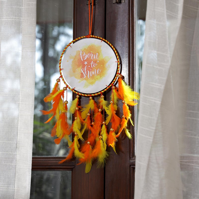 DULI Dream Catcher Handmade Tree of Life Canvas Dreamcatcher for Bedrooms Office Balcony Outdoors Garden Car Hanging, 49cm, Dreamkacher (Canvas-BornToShine) - Image 2
