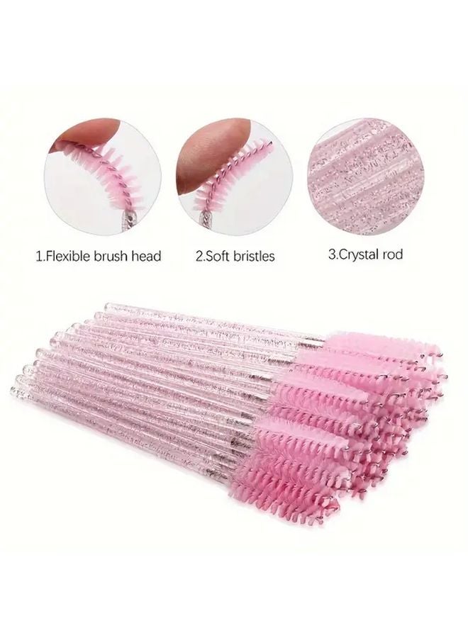 50 قطعة/حقيبة كريستال بنفسجي عصي ماسكارا قابلة للتخلص منها فراشي ماسكارا هيبوالرجينيك - Image 5