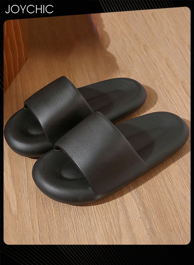 Joychic شبشب صيفي داخلي سميك القاعدة من EVA بلون موحد قابل للتنفس مضاد للانزلاق سريع الجفاف مناسب للنساء والرجال والأزواج - Image 1