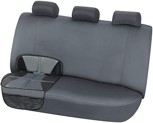 Kaiphy Car Seat Protector - Seat Protection Mat - Thick Padding - Durable, Waterproof Fabric, Leather Reinforced Corners & 3 Pockets for Handy Storage Gray - Image 5