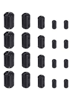 Clip-on Ferrite Magnet Core Ring Nickel-zinc Toroidal Ferrite Choke Noise Suppressor Inner Diameter 3.5 5 7 9 13 mm EMI RFI Filter for Power Cord USB Audio Network Video Radio Cable 20PCS