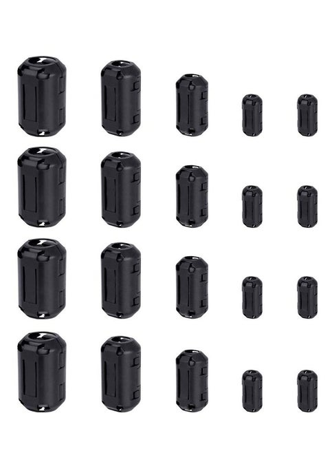 Clip-on Ferrite Magnet Core Ring Nickel-zinc Toroidal Ferrite Choke Noise Suppressor Inner Diameter 3.5 5 7 9 13 mm EMI RFI Filter for Power Cord USB Audio Network Video Radio Cable 20PCS