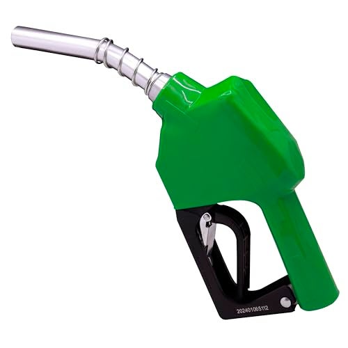PANCYCW Green 3/4" NPT Automatic Fuel Nozzle Auto Shut Off Nozzle Gas Pump Nozzle Max Flow Rate 16 GPM With 3-Notch Hold Open Clip13/16"Spout Used for Gasoline Oil, Kerosene Biodiesel - Image 1