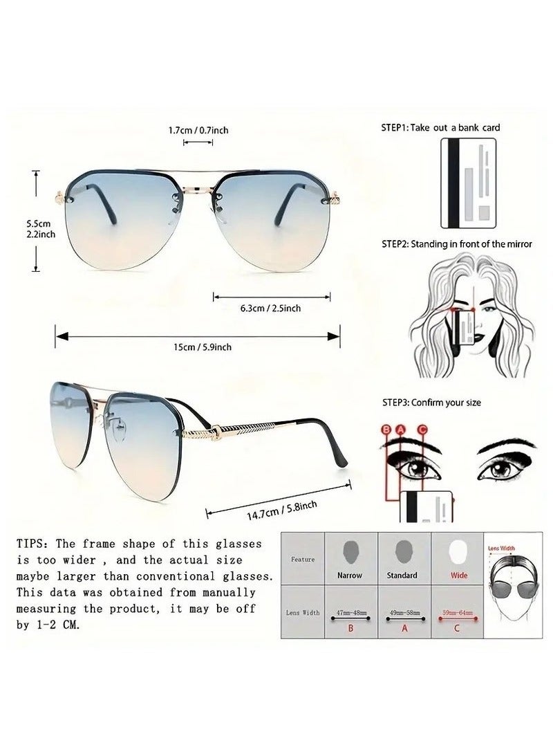 Ucanbe نظارات شمسية عصرية طراز طيار بار علوي - Image 5