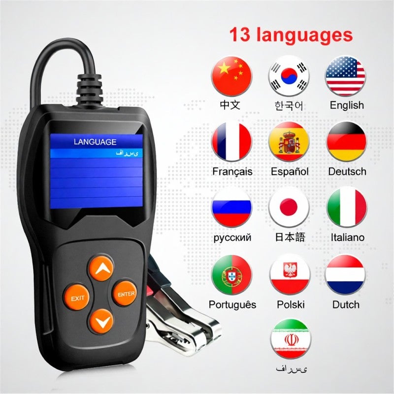 KONNWEI Professional Car Battery Tester (KW600) on Cranking System, Charging System 100-2000 CCA 220AH Auto Battery Load Analyzer,Alternator Tester - Waveform Voltage Test for All 12V Cars/SUVs - Image 4