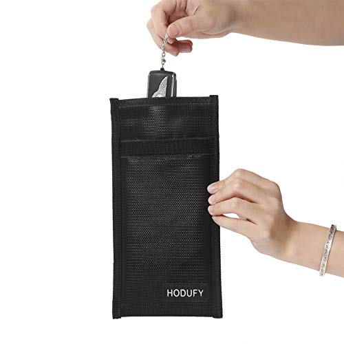 Hodufy Upgraded Faraday Bags for Key Fob (2 Pack), 7.7 x 4.7 Inches Faraday Cage Protector, Fireproof Waterproof Cell Phone Signal Jammer, Signal Blocking Bag, Anti-Theft Pouch - Image 2
