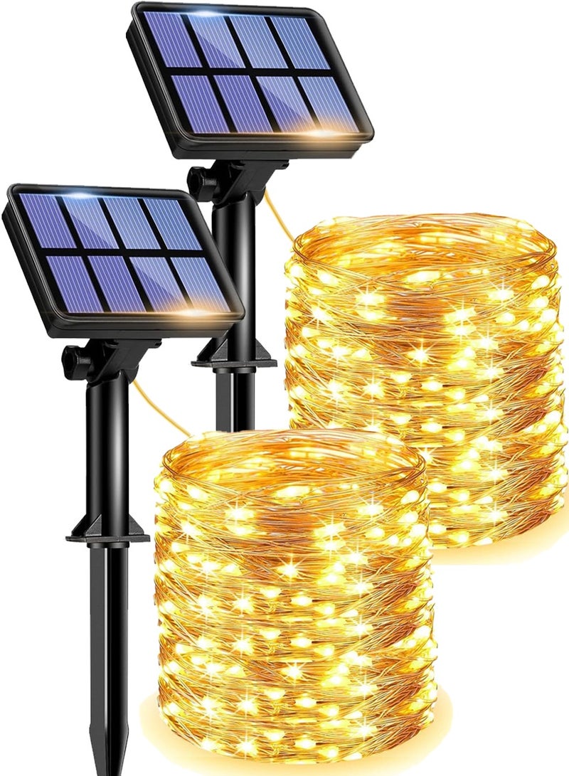 NajmStyle 20M Solar Fairy Lights, 8 Modes Total 200LED Solar Powered String Lightst Waterproof, Outdoor/Indoor Copper Wire Lights for Garden Wedding Paity - Image 1
