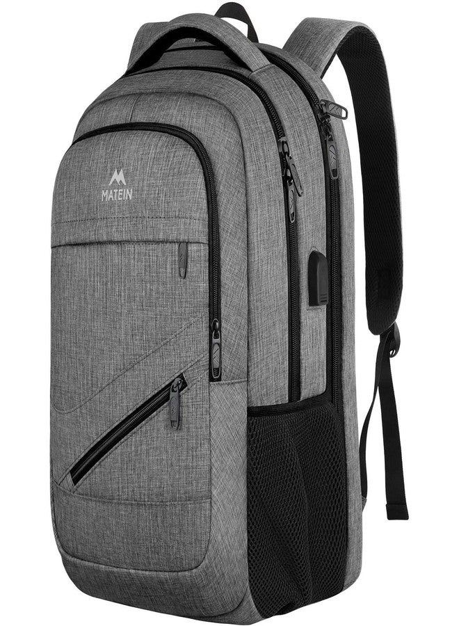 MATEIN Laptop Backpack 15.6 Inch, 20 L Personal Item Bag Airport Approved, Water Resistant Work Commute Computer Backpack with TSA Laptop Compartment, Gifts for Women Men, Grey - Image 1
