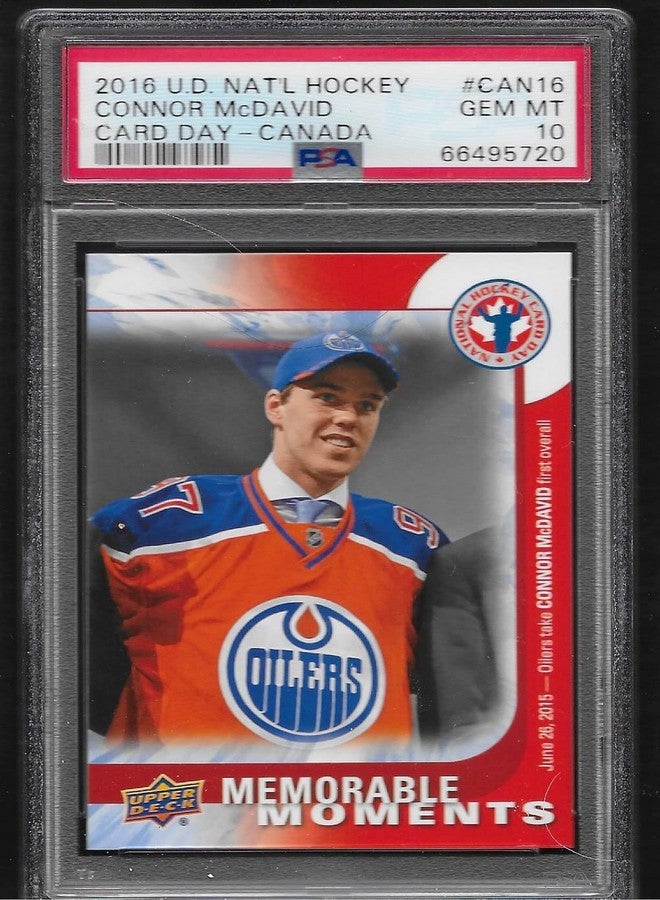 PSA 10 CONNOR MCDAVID ROOKIE CARD MEMORABLE MOMENTS GRADED PSA GEM MINT 10 SUPERSTAR PLAYER