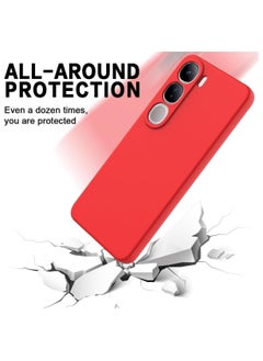 General Case Compatible with Vivo V40 Lite 4G/5G (IDN), Liquid Silicone Soft TPU Case with Microfiber Cloth Layer, Anti-Fingerprint Shockproof Cover with Lanyard Strap  - Image 2