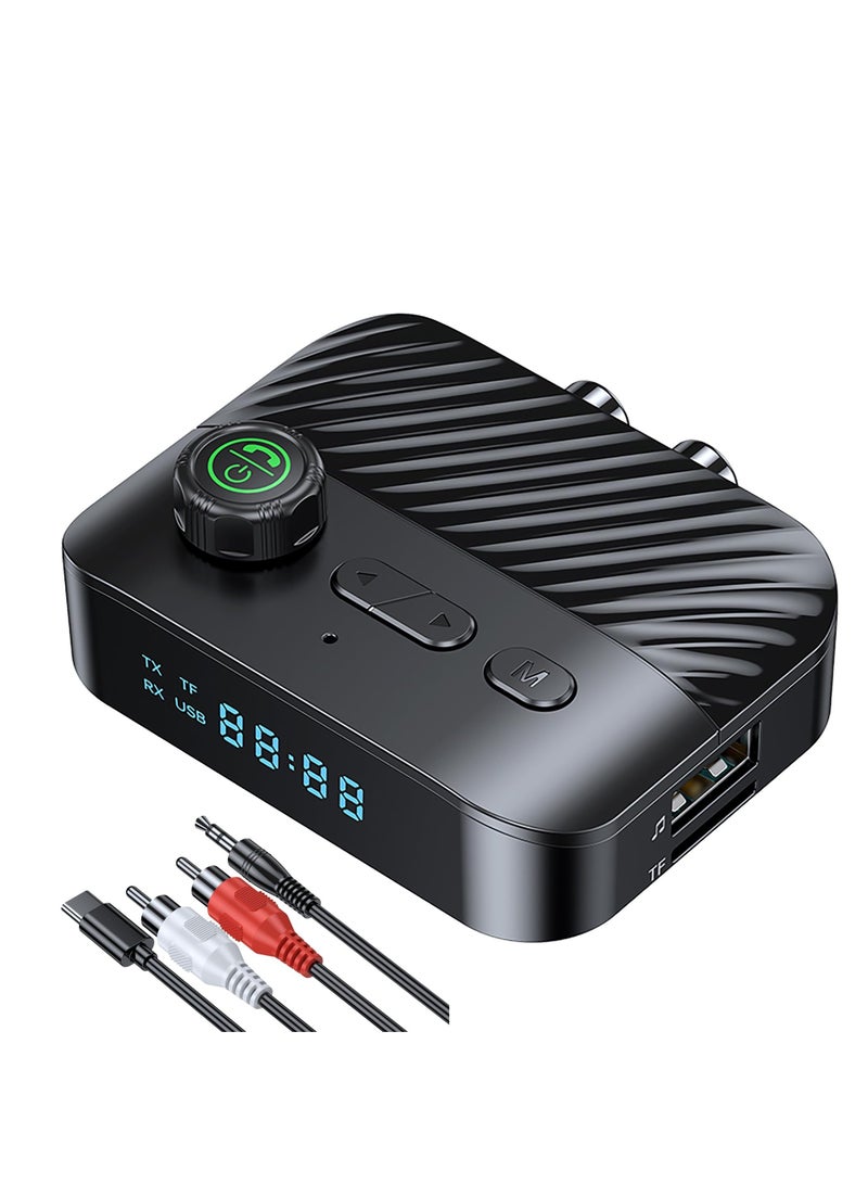 Y&D Bluetooth Transmitter for TV to Headphones, Receiver with Display, V5.3 Home Stereo/Headphones/Speakers/Home Theater/Tv/Low Latency  - Image 1