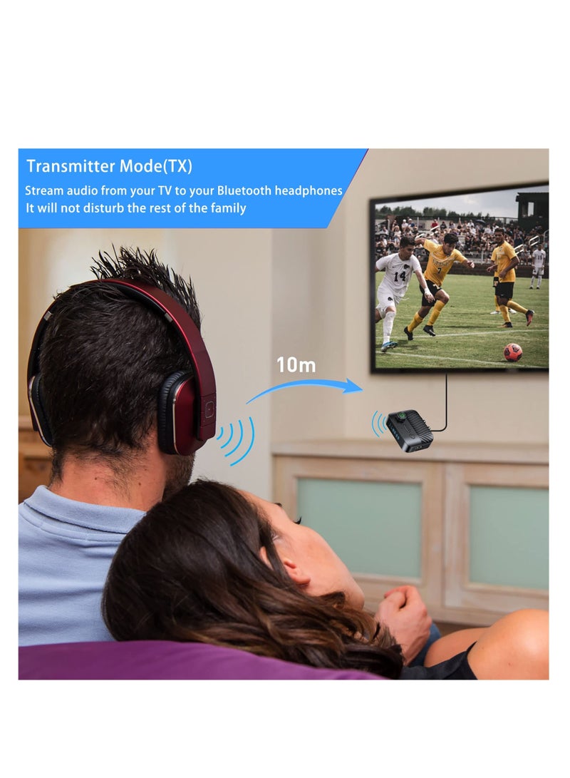 Y&D Bluetooth Transmitter for TV to Headphones, Receiver with Display, V5.3 Home Stereo/Headphones/Speakers/Home Theater/Tv/Low Latency  - Image 5