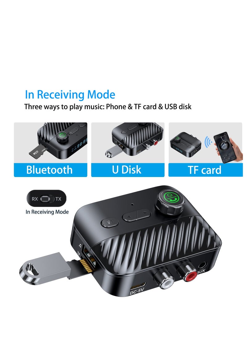 Y&D Bluetooth Transmitter for TV to Headphones, Receiver with Display, V5.3 Home Stereo/Headphones/Speakers/Home Theater/Tv/Low Latency  - Image 3