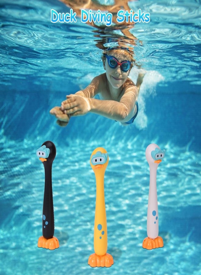 KCTAOL 3PCS Swimming Duck Pool Diving Toys Sticks Underwater Summer Pool Sinking Toys for Kids Ages 3-12 Pool Game Dive Swim Stick for Boys and Girls - Image 4