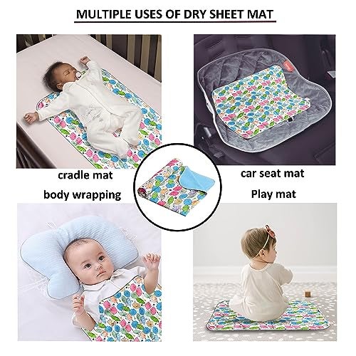 Vparents Diaper Changing Mat Sleeping mats Water Proof Bed Protector with one Side Fabric New Born Baby (65cm x 45 cm) (0-6 Months) - Image 4
