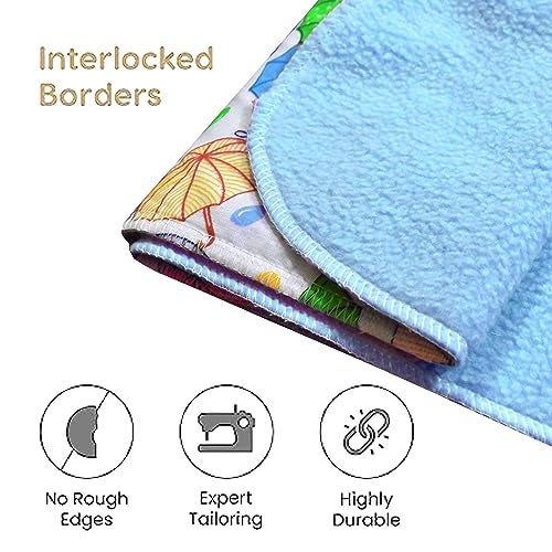 Vparents Diaper Changing Mat Sleeping mats Water Proof Bed Protector with one Side Fabric New Born Baby (65cm x 45 cm) (0-6 Months) - Image 2