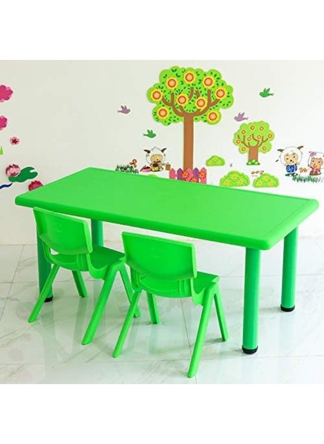 Rainbow Toys RBW TOYS Children's table Kids Rectangular Table & Chair Sets, Nursery Kindergarten Plastic Long Desk  - Image 1