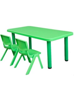 Rainbow Toys RBW TOYS Children's table Kids Rectangular Table & Chair Sets, Nursery Kindergarten Plastic Long Desk  - Image 2
