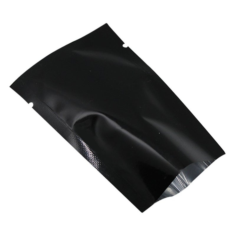 WACCOMT Pack 100 Pieces 5 x 7cm 20 x 28 inch Small Black Mylar Bags Foil Open Top Bag Vacuum Heat Sealable Foil Food Storage Pouches for Sample Candy Metallic Aluminum Foil Mylar Pouch