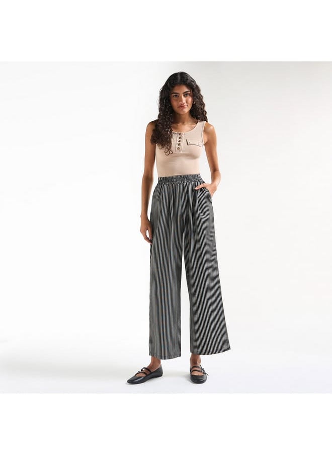 FAV Ribbed Tank Top with Round Neck and Flap Detail  - Image 2