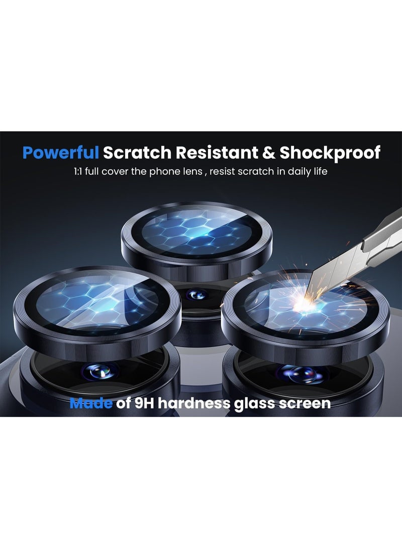 واقي عدسة الكاميرا لموبايل ايفون 17 برو / ايفون 17 برو ماكس، غطاء حماية للكاميرا من الزجاج المقوى بدرجة صلابة 9، حلقة معدنية فردية لموبايل ايفون 17 برو ماكس / ايفون 17 برو - Image 3