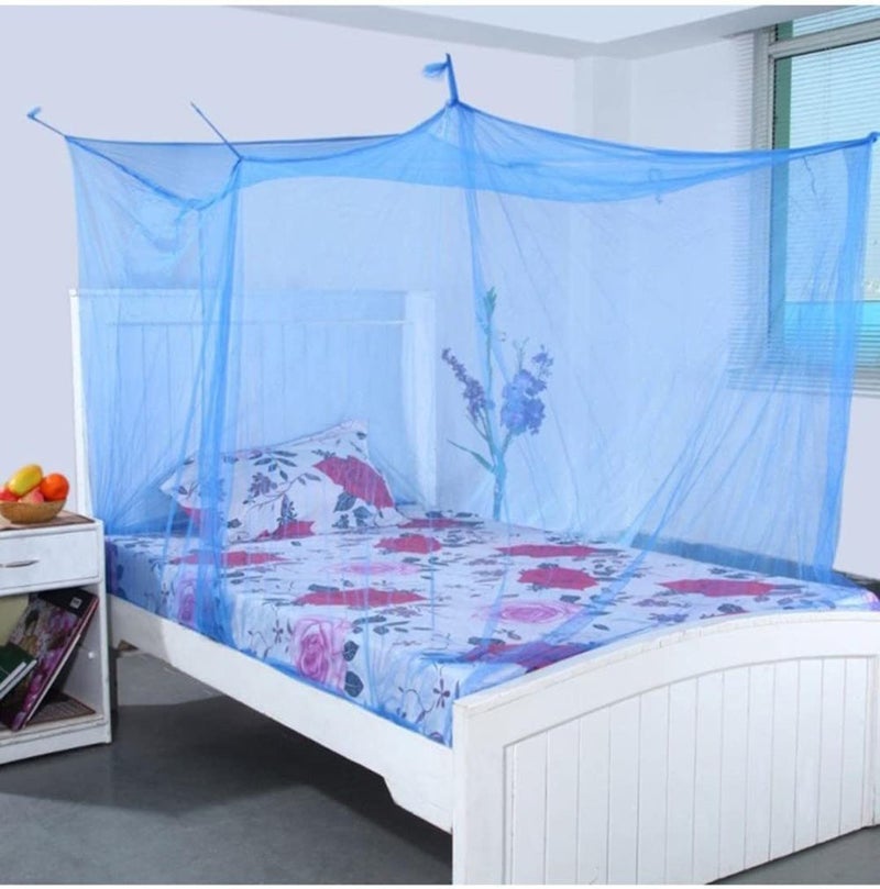 Neekshaa Combo Pack Mosquito Net for Single Bed Nylon Mosquito Net for Baby | Bedroom | Family_Size-6x3 FT_Color-Yellow,Blue - Image 3