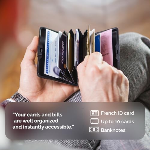 ÖGON -DESIGNS- Aluminum wallet, Large capacity, RFID Protection against fraud and demagnetization, Smart Case BIG STOCKHOLM model (Aluminum Silver) - Image 3