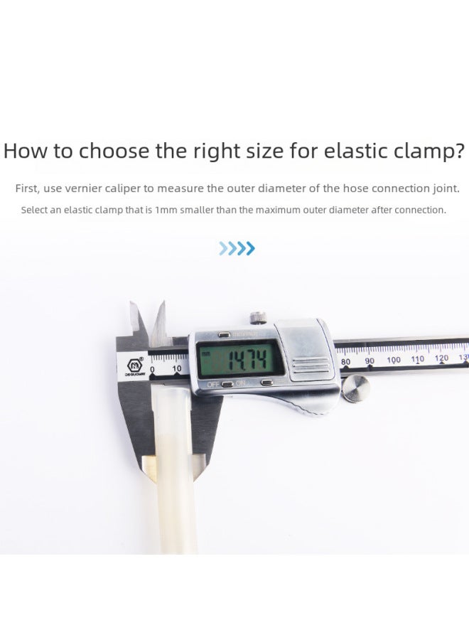 Hongxu Quick Hand-Kneading Single Wire Clamp Fish Tank Oxygen Tube Clip Galvanized Spring Clip Clamp Clamp-Specifications And Models:Color Zinc Inner Diameter M6  - Image 3