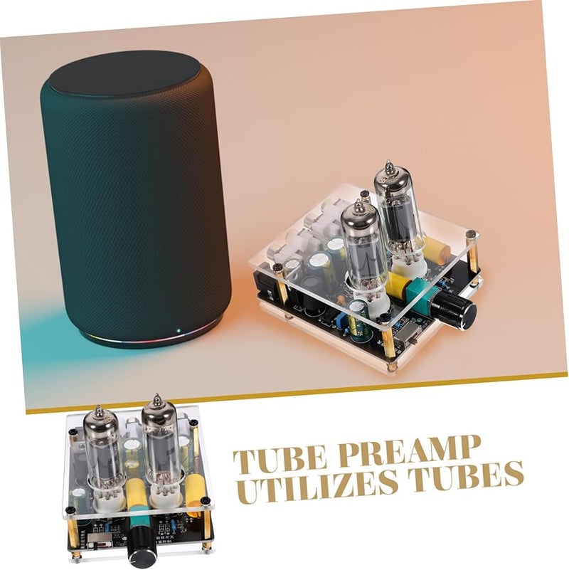 Jojofuny Vacuum Tube Phonograph Preamplifier Stereo Preamp for Turntable Home Theater - Image 3