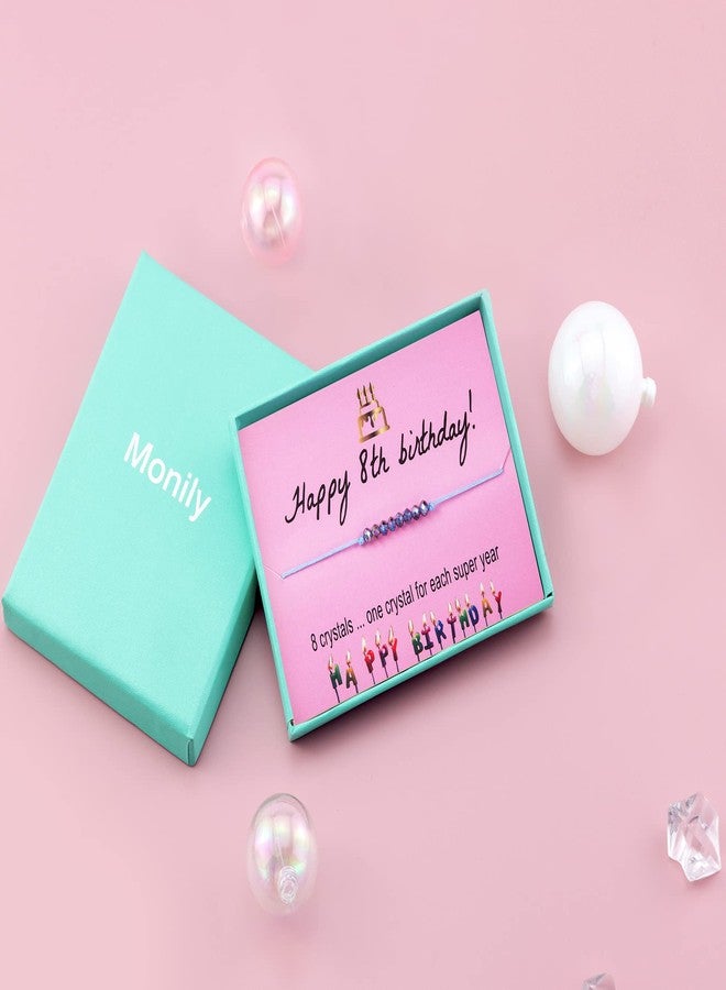 Monily 8 Year Old girl Birthday Gift Happy Birthday Bracelets for girl Birthday Presents for 8 Year Old Birthday Jewelry - Image 2