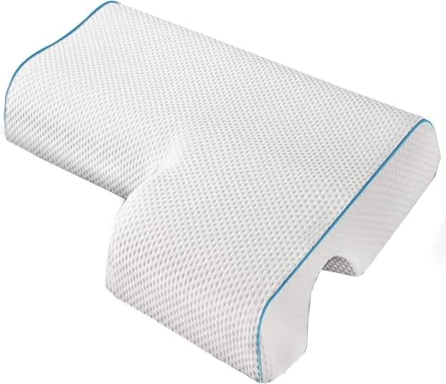 JACKGOLD Arched Cuddle PillowCouples Pillow with Slow Rebound and Breathable Memory FoamCouple Cuddle Sleep for Anti Pressure Hand Left - Image 1