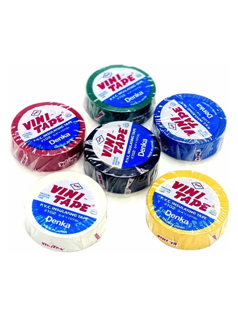 فيني Vini insolation Tape, Multiple (white.yellow.green.red.black.blue) - Image 2