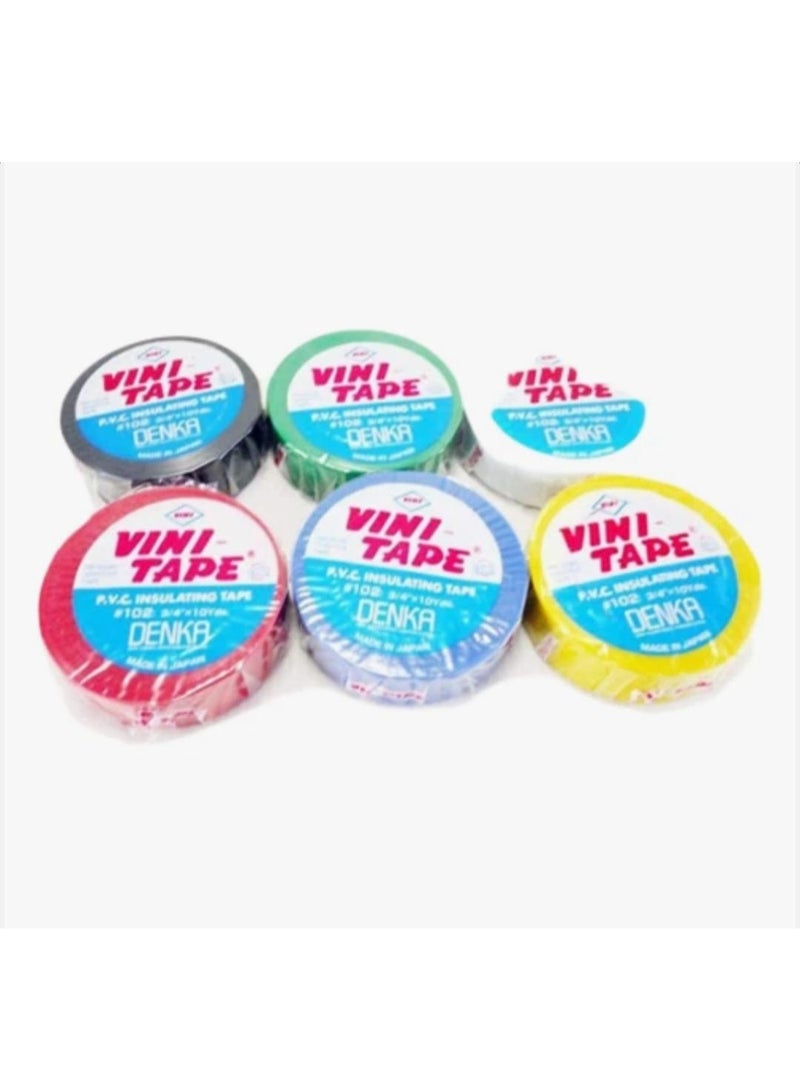 فيني Vini insolation Tape, Multiple (white.yellow.green.red.black.blue) - Image 1