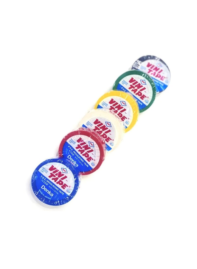 فيني Vini insolation Tape, Multiple (white.yellow.green.red.black.blue) - Image 3