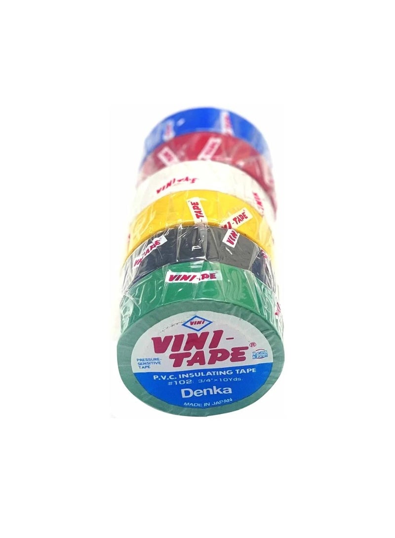 فيني Vini insolation Tape, Multiple (white.yellow.green.red.black.blue) - Image 4