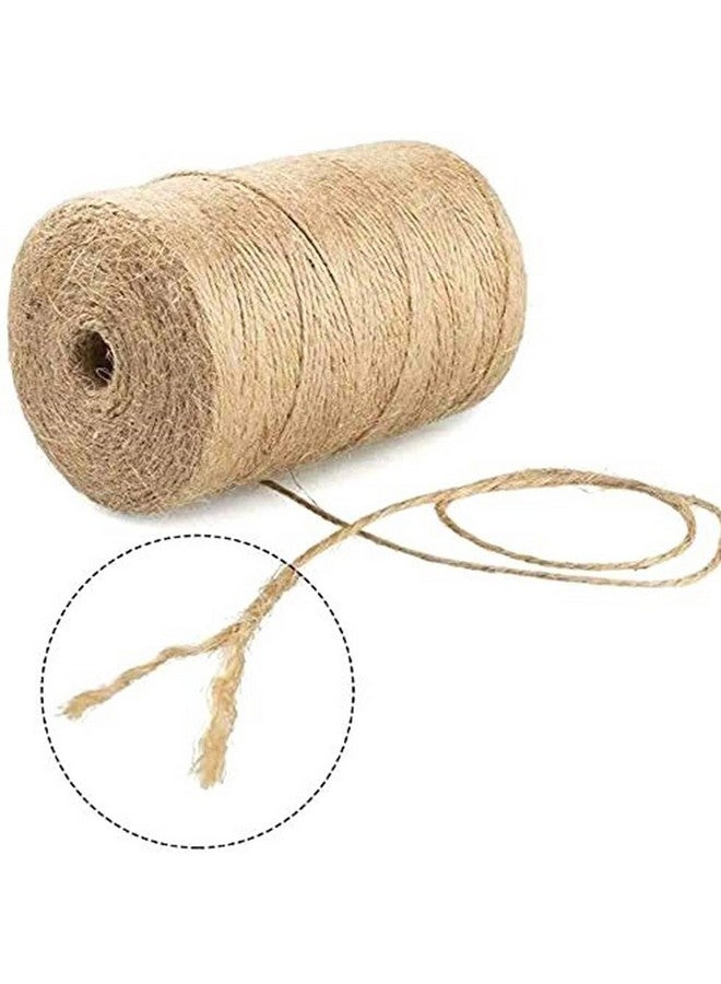 ecofynd 50 Meters Natural Jute Rope | Woven String Wrapping Cord to Use Around The House and Garden | Best Thread Material for Craft Projects, DIY Crafts(2mm) - Image 2