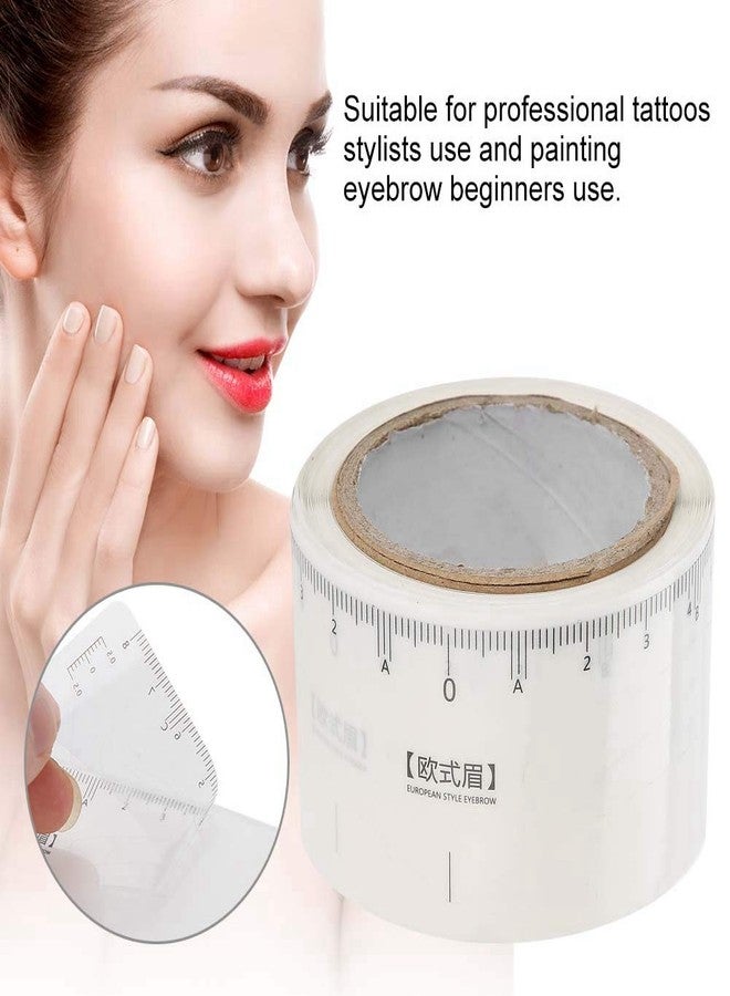 Yinhing Eyebrow Ruler Sticker, Adhesive Eyebrow Measurement Ruler, 50Pcs /set Eyebrow Ruler Sticker Microblading Measure Tool for Face Shapes (white) - Image 3
