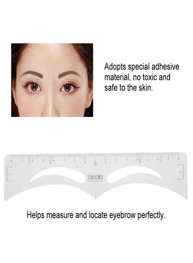Yinhing Eyebrow Ruler Sticker, Adhesive Eyebrow Measurement Ruler, 50Pcs /set Eyebrow Ruler Sticker Microblading Measure Tool for Face Shapes (white) - Image 4