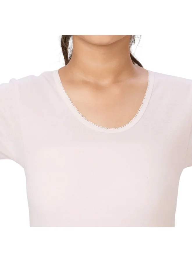 Byc PINK Girls 100% Combed Cotton Undershirt, Seamless No-Stitch Sides Soft Skin-Friendly Inner Tshirt (Pack of 3) - Pink for Women | Best Price UAE