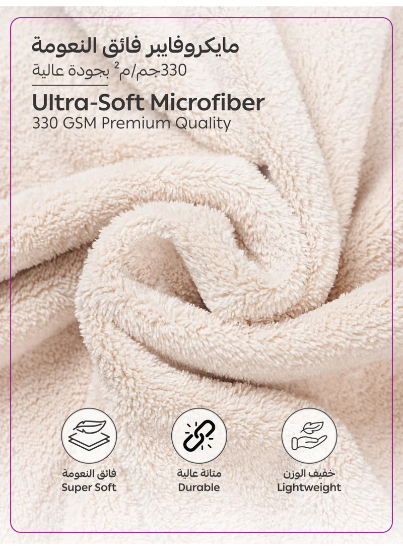 Donetella 1-Pcs Unisex  Bathrobe XXL Size - Kimono Collar, Highly Absorbent, Quick Dry, Soft Spa Robe with Belt & Pockets - Microfiber 330 GSM, Everyday Use