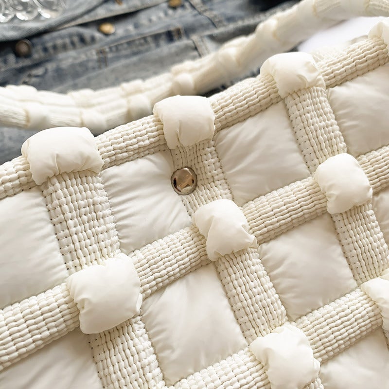 Cloud Bag Korean Niche Fashion Woven Bubble Three-Dimensional Quilted Women'S Bag Versatile Commuter Shoulder Bag - Image 5
